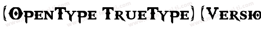 (OpenType TrueType) (Version 516)字体转换